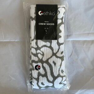 Ethika Men's Large (9 - 12) Limited Edition Apex Street Crew Socks - White - NEW